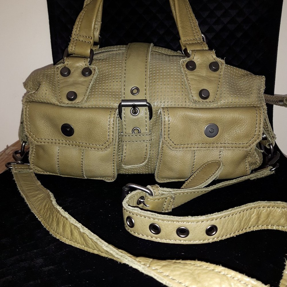 NWT LINEA PELLE Collection Handbag in Olive green (Bottle)